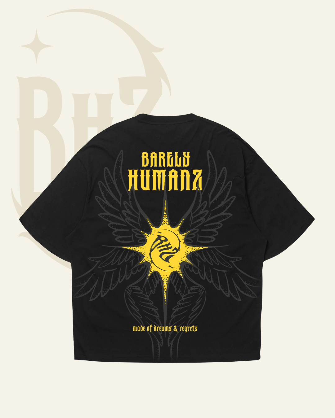 Black Wings Oversized Tee