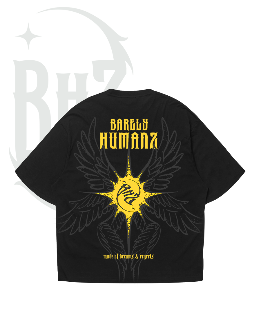 Black Wings Oversized Tee