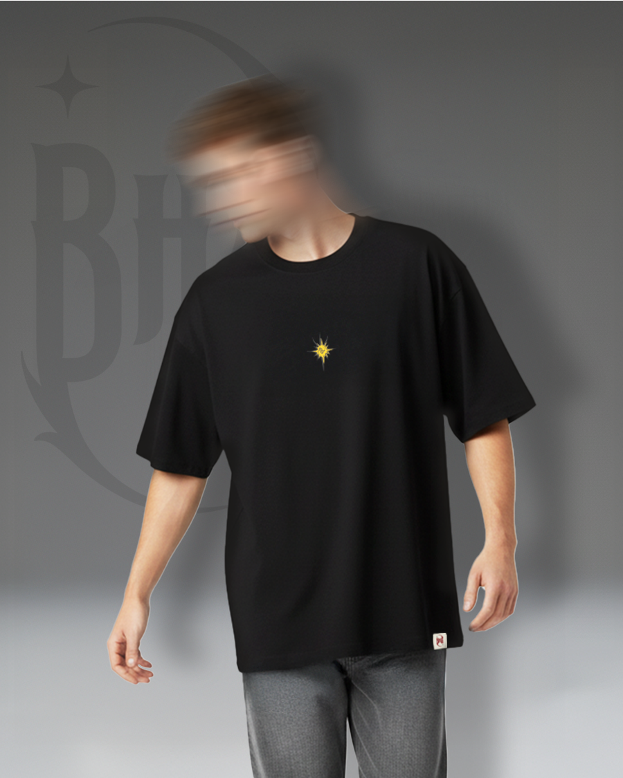 Black Wings Oversized Tee